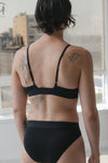 BASERANGE Bamboo Fiber and Cotton Wire-Free Wide-Brimmed Bra Collection Soft Underwear France BAS-BRTR-BL-000-HEI Black BRTR-BL (BRTR)